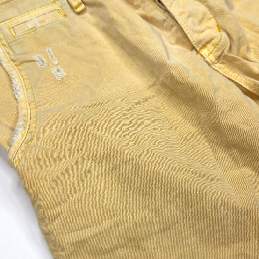 Y2K True Religion Chino Shorts Mens Size 36 Denim Jean Jorts Yellow - Picture 4 of 9